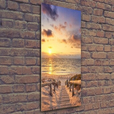 Foto auf glas vertikales Weg zum Strand