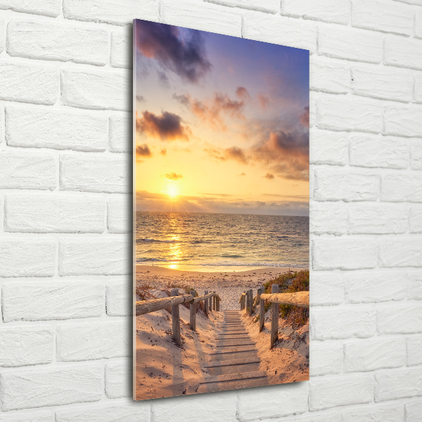Foto auf glas vertikales Weg zum Strand