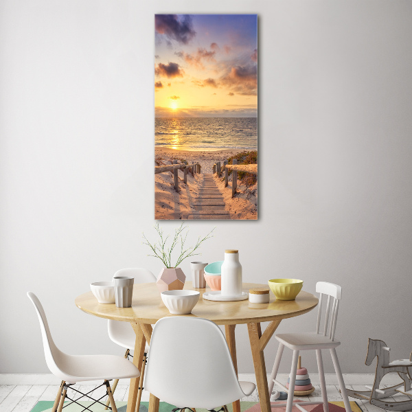 Foto auf glas vertikales Weg zum Strand