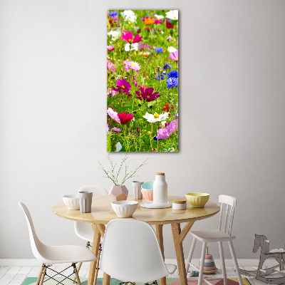 Foto auf glas vertikales Wildblumen