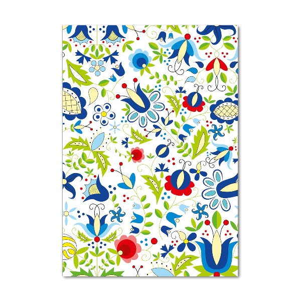 Foto auf glas vertikales Ethnisches Muster