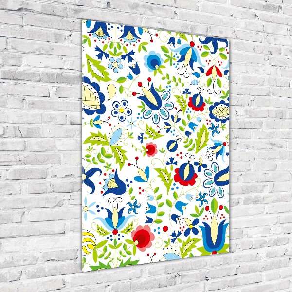 Foto auf glas vertikales Ethnisches Muster