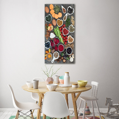 Foto auf glas vertikales Gesunde Ernährung