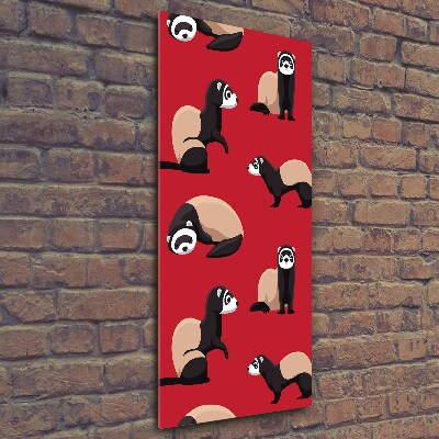 Bild aus glas vertikales Frettchen