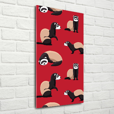 Bild aus glas vertikales Frettchen