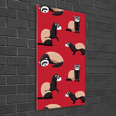 Bild aus glas vertikales Frettchen