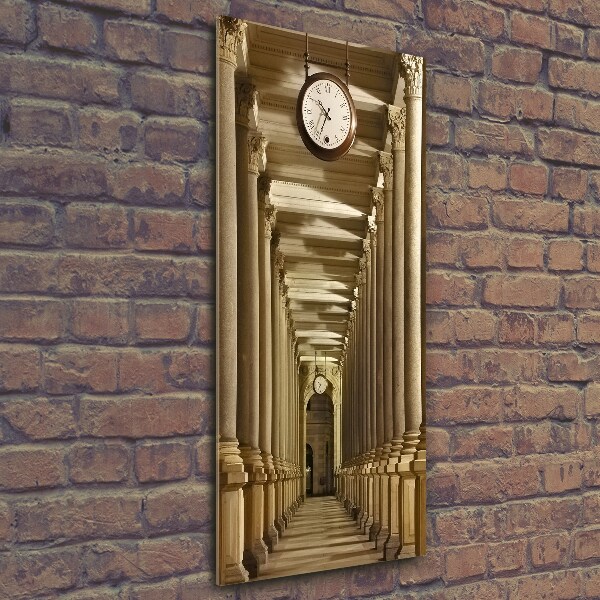 Glasbild vertikales Marktkolonnade