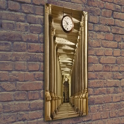 Glasbild vertikales Marktkolonnade