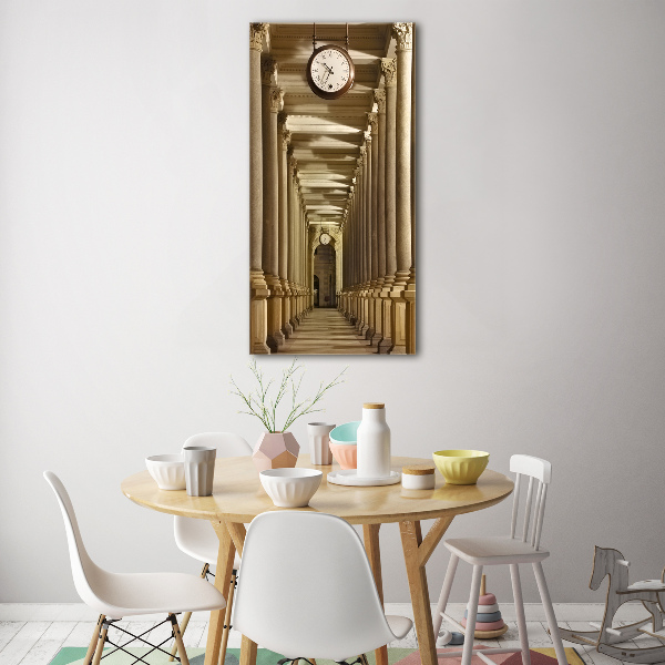 Glasbild vertikales Marktkolonnade