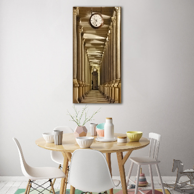 Glasbild vertikales Marktkolonnade