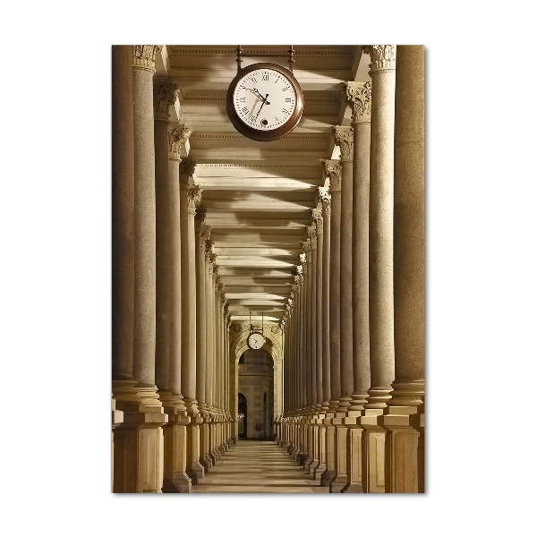 Glasbild vertikales Marktkolonnade