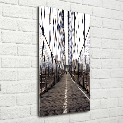 Foto auf glas vertikales Brooklyn Bridge