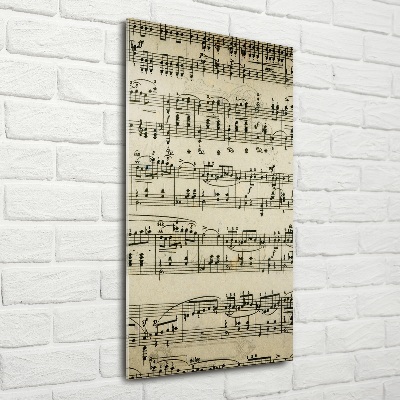 Bild aus glas vertikales Noten auf einem Stab