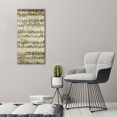 Bild aus glas vertikales Noten auf einem Stab