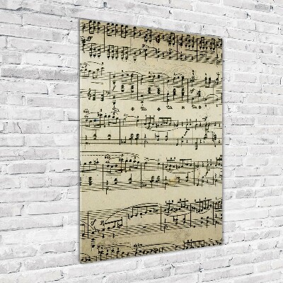 Bild aus glas vertikales Noten auf einem Stab