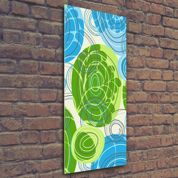 Glasbild vertikales Abstraktion