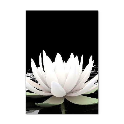 Glasbild vertikales Lotosblume