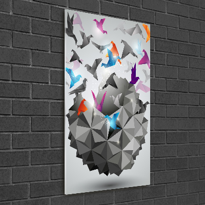 Foto auf glas vertikales Papierfreiheit