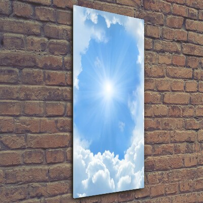 Bild aus glas vertikales Wolken am Himmel