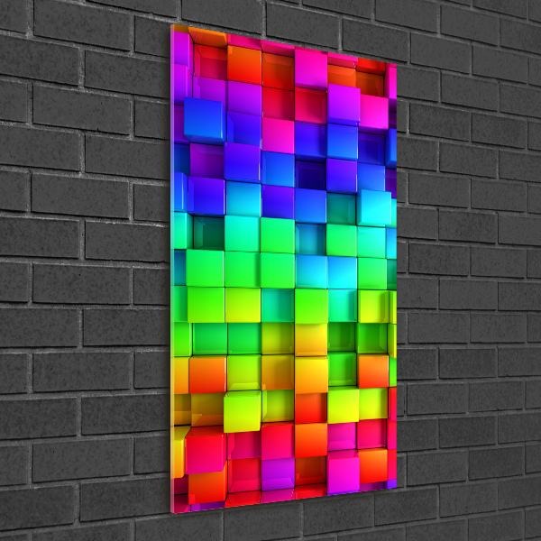 Bild aus glas vertikales Bunte Schachteln