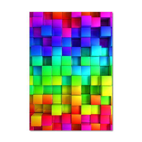 Bild aus glas vertikales Bunte Schachteln