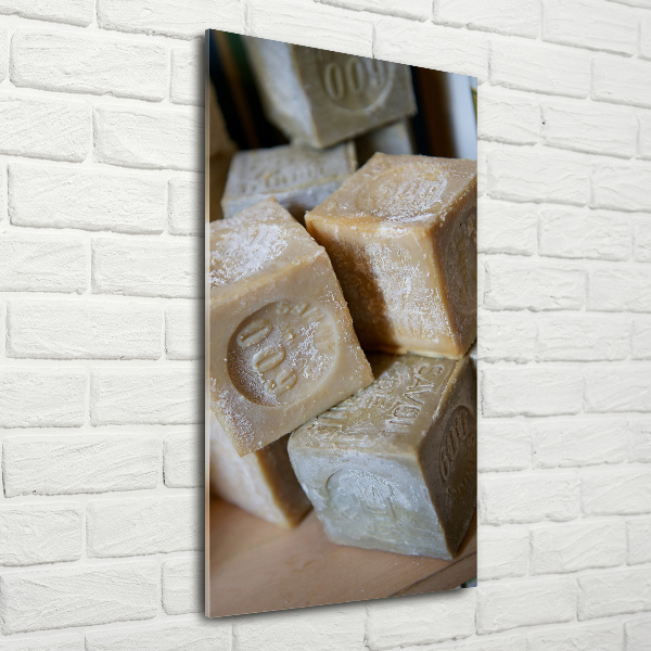 Foto auf glas vertikales Seife