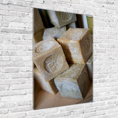 Foto auf glas vertikales Seife