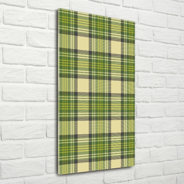 Foto auf glas vertikales Grün kariert