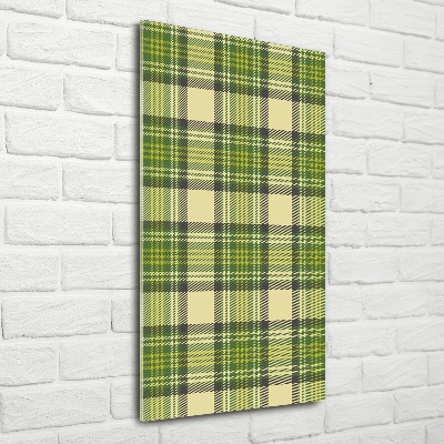 Foto auf glas vertikales Grün kariert