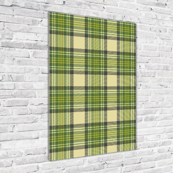 Foto auf glas vertikales Grün kariert