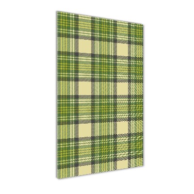 Foto auf glas vertikales Grün kariert
