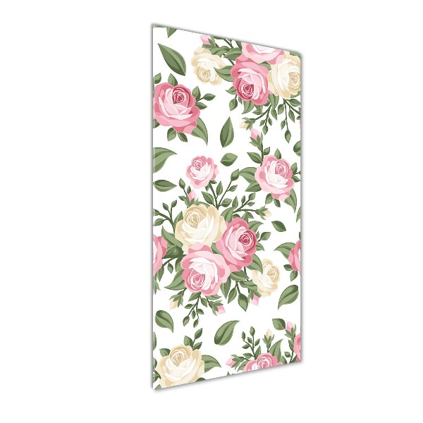 Foto auf glas vertikales Rosen