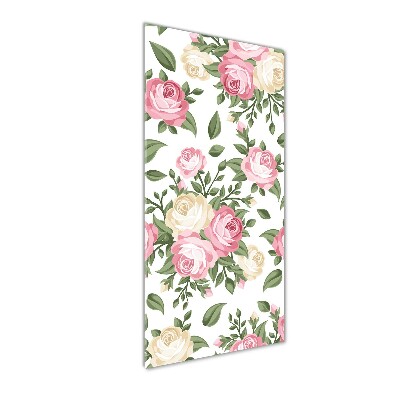 Foto auf glas vertikales Rosen