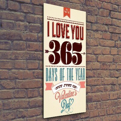Foto auf glas vertikales Valentinstag