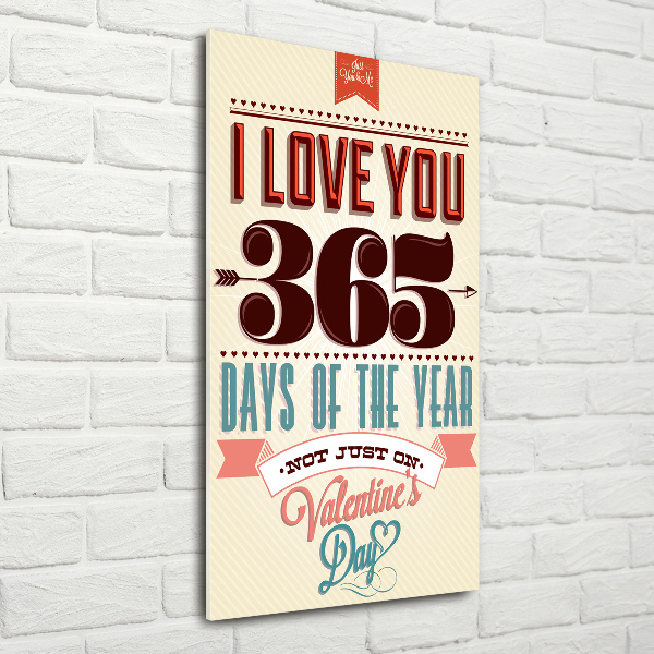 Foto auf glas vertikales Valentinstag