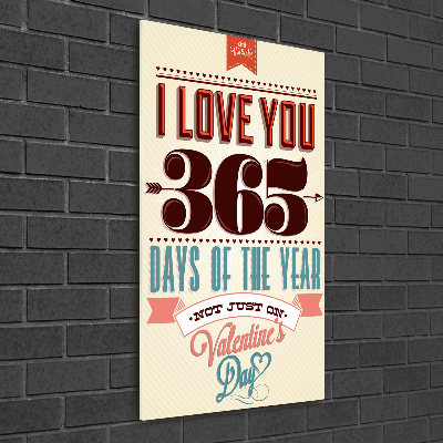 Foto auf glas vertikales Valentinstag