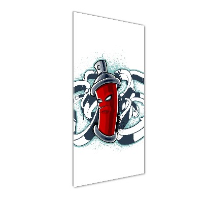 Glasbild vertikales Graffiti
