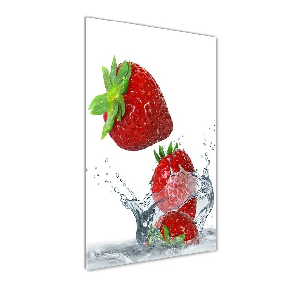 Foto auf glas vertikales Erdbeeren