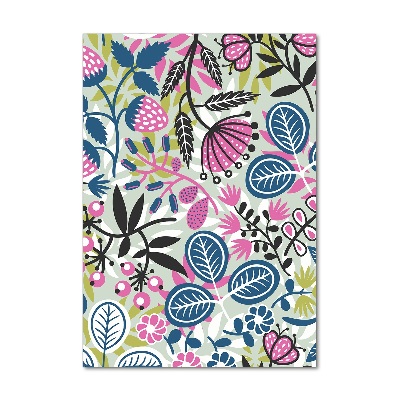 Glasbild vertikales Blumen