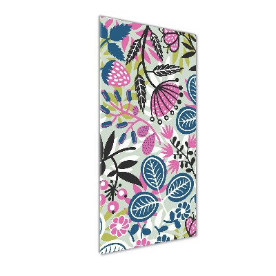 Glasbild vertikales Blumen