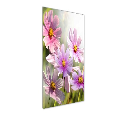Glasbild vertikales Wildblumen