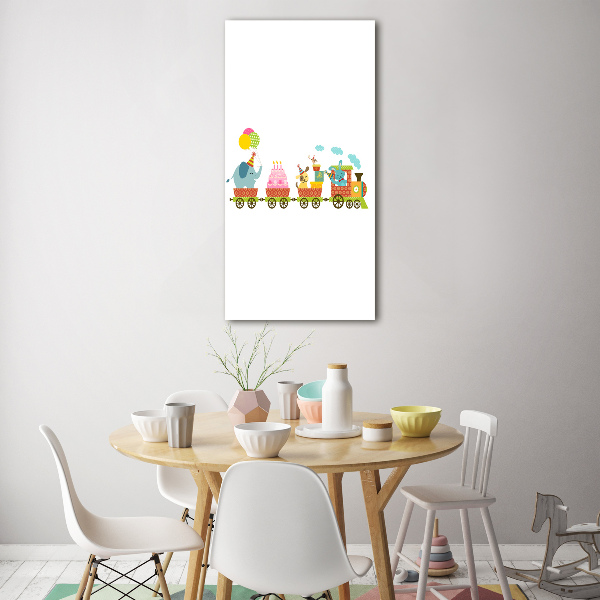 Foto auf glas vertikales Fröhlicher Zug