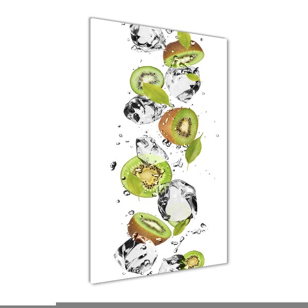 Foto auf glas vertikales Kiwi und Wasser