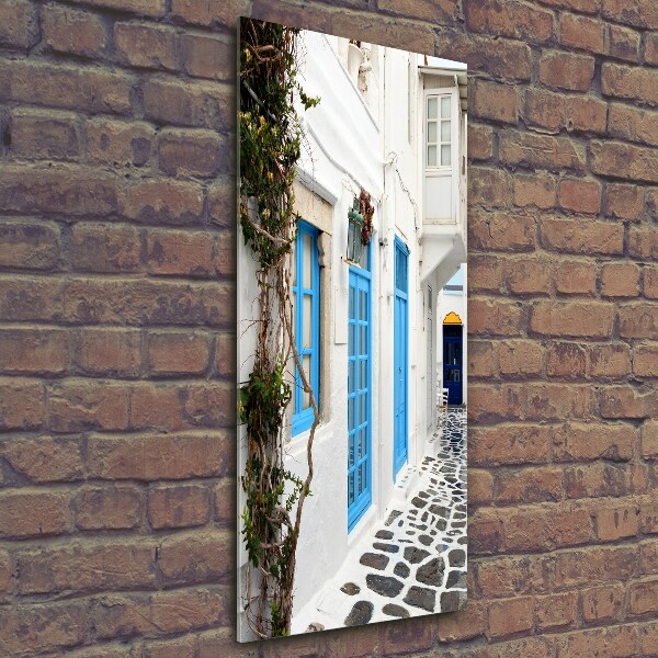 Bild aus glas vertikales Griechische Straßen