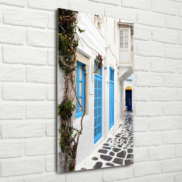 Bild aus glas vertikales Griechische Straßen