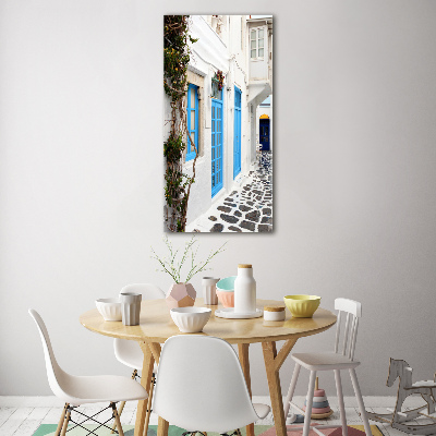 Bild aus glas vertikales Griechische Straßen