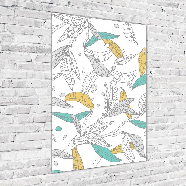 Foto auf glas vertikales Bunte Blätter