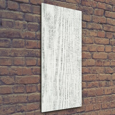 Bild aus glas vertikales Weißes Leinen