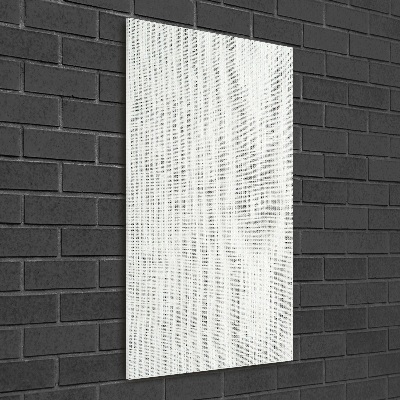 Bild aus glas vertikales Weißes Leinen