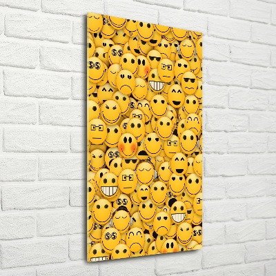 Bild aus glas vertikales Emoticons